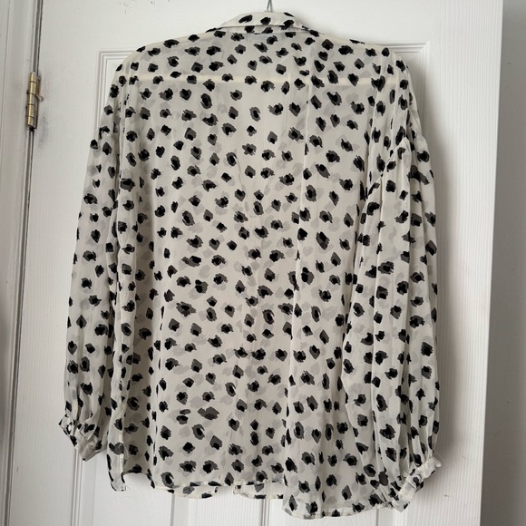 Zara Black and White Button Down Shirt - Picture 8 of 16